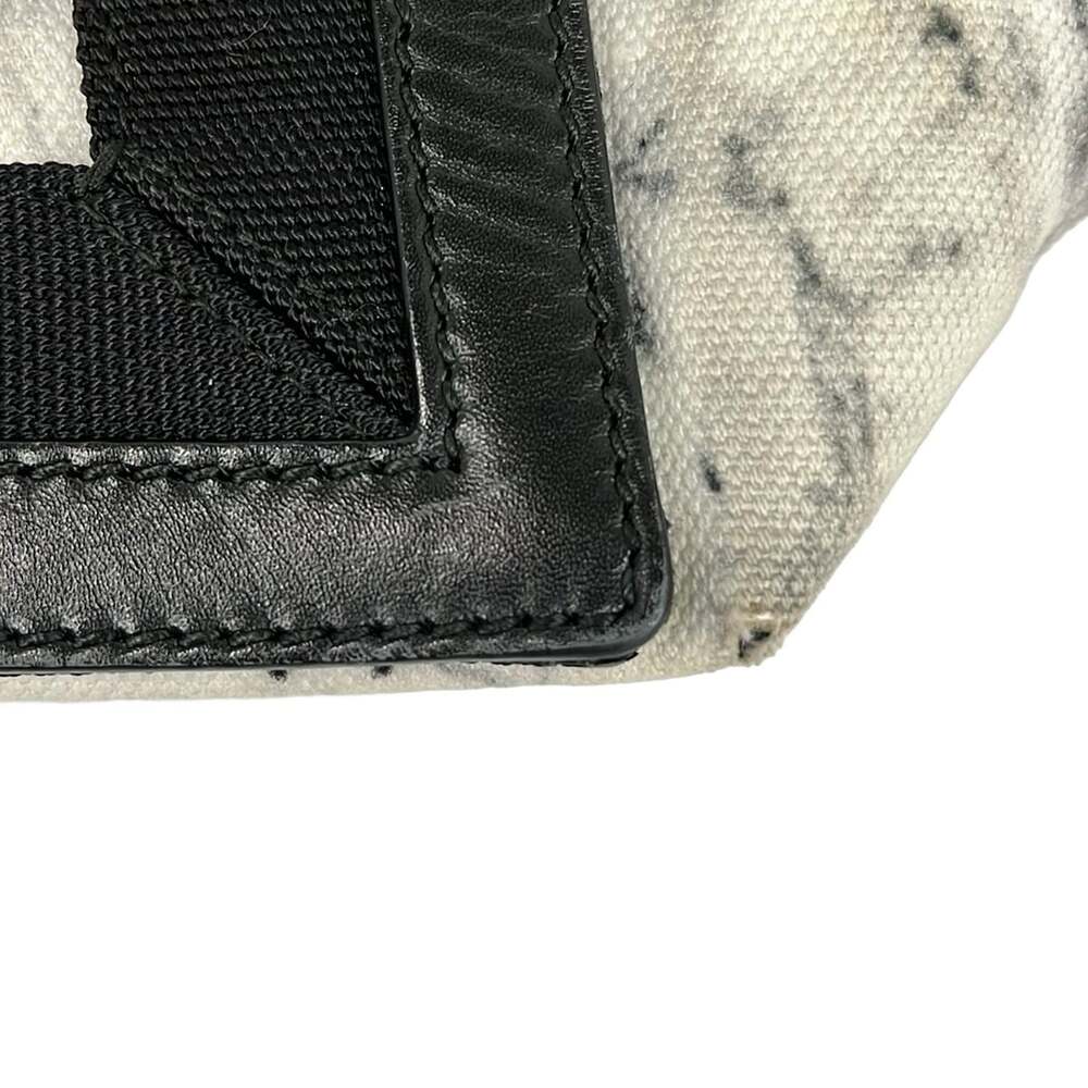 Balenciaga Navy Cabas S Tote Bag 339933 White Black Canvas Leather - Picture 11 of 12